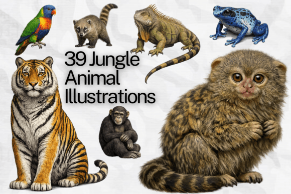 39 Jungle Animal Illustrations: A Designer’s Asset Toolkit