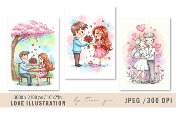 Adorable Watercolor Art for Your Projects