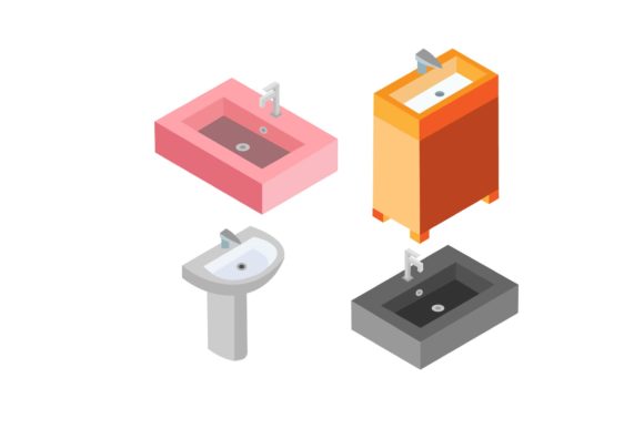 Bathroom Sink Illustrations Vectors Set: A Designer's Toolkit