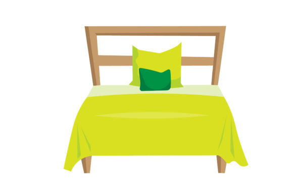 Bedroom Bed Green Illustrations Vectors: A Designer's Go-To Asset
