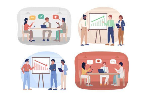 Bringing Clarity to Corporate Chaos with Business Discussions Illustrations