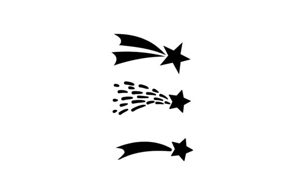 Christmas Shooting Stars Illustrations for Festive Designs