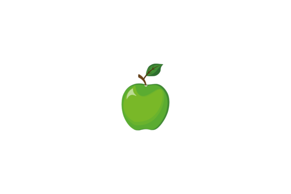 Fruit Green Apple Detail Illustrations: A Fresh Design Asset