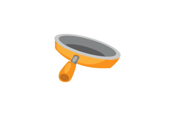 Kitchen Frying Pan Orange Illustrations: A Fresh Take on Culinary Creativity