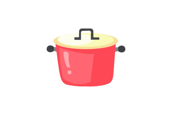Kitchen Pan Pink Color Illustrations: A Creative Design Asset for Every Project