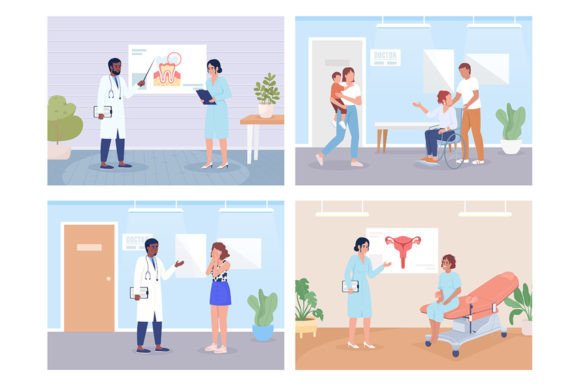 Medical Service Illustrations Set: Bringing Healthcare to Life