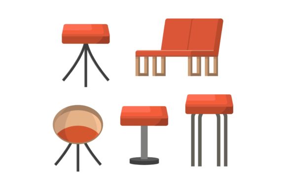Red Chair Illustrations: Bringing Terrace Charm to Your Projects
