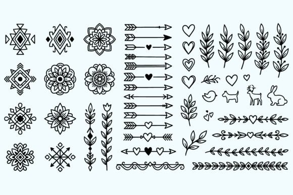 The Elegance of Ornamental Monochromatic Illustrations
