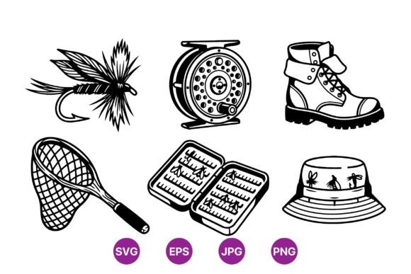 Vintage Fishing Gear Illustrations: A Designer's Catch