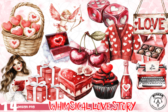 Whimsical Love Story Illustrations PNG: Beyond the Font