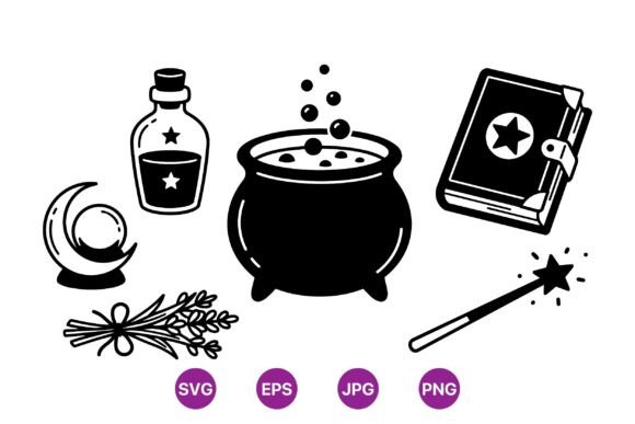 Witchcraft Magic Vector Illustrations: A Designer's Toolkit