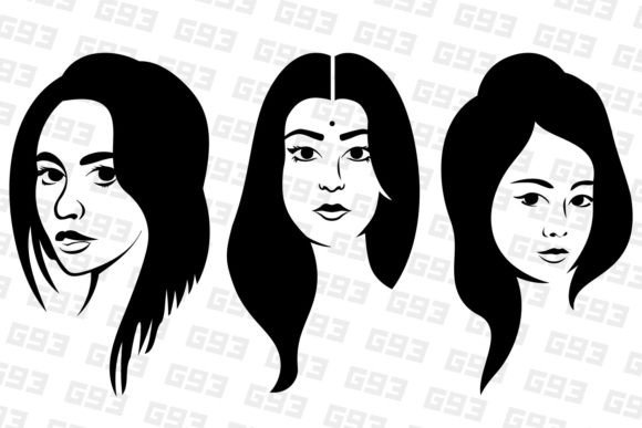 Woman Illustrations Black and White: A Versatile Design Asset